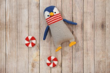 Amigurumi oyuncak. Penguen