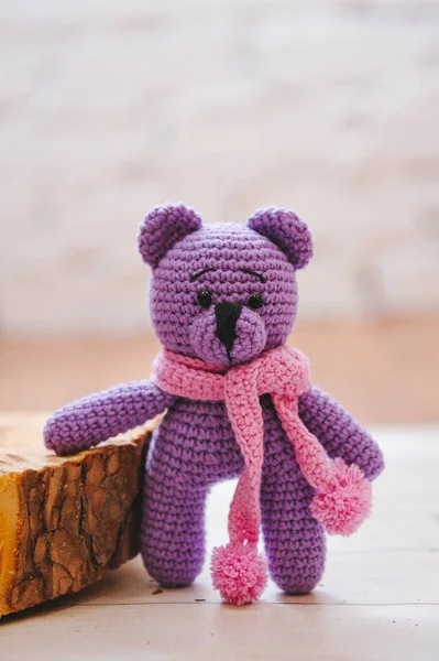 Игрушка Амигуруми. Teddybear — стоковое фото