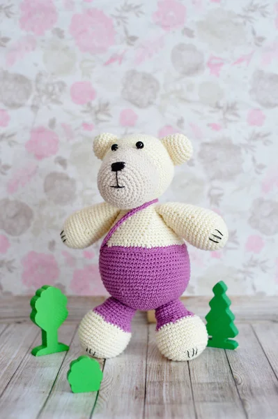 Amigurumi leksak. Teddybjörn — Stockfoto