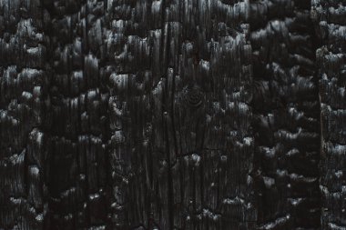 kömürleşmiş ahşap duvar.