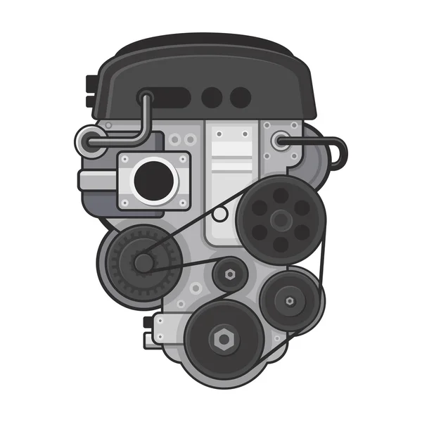 Auto motor Concept op witte achtergrond. Vector — Stockvector