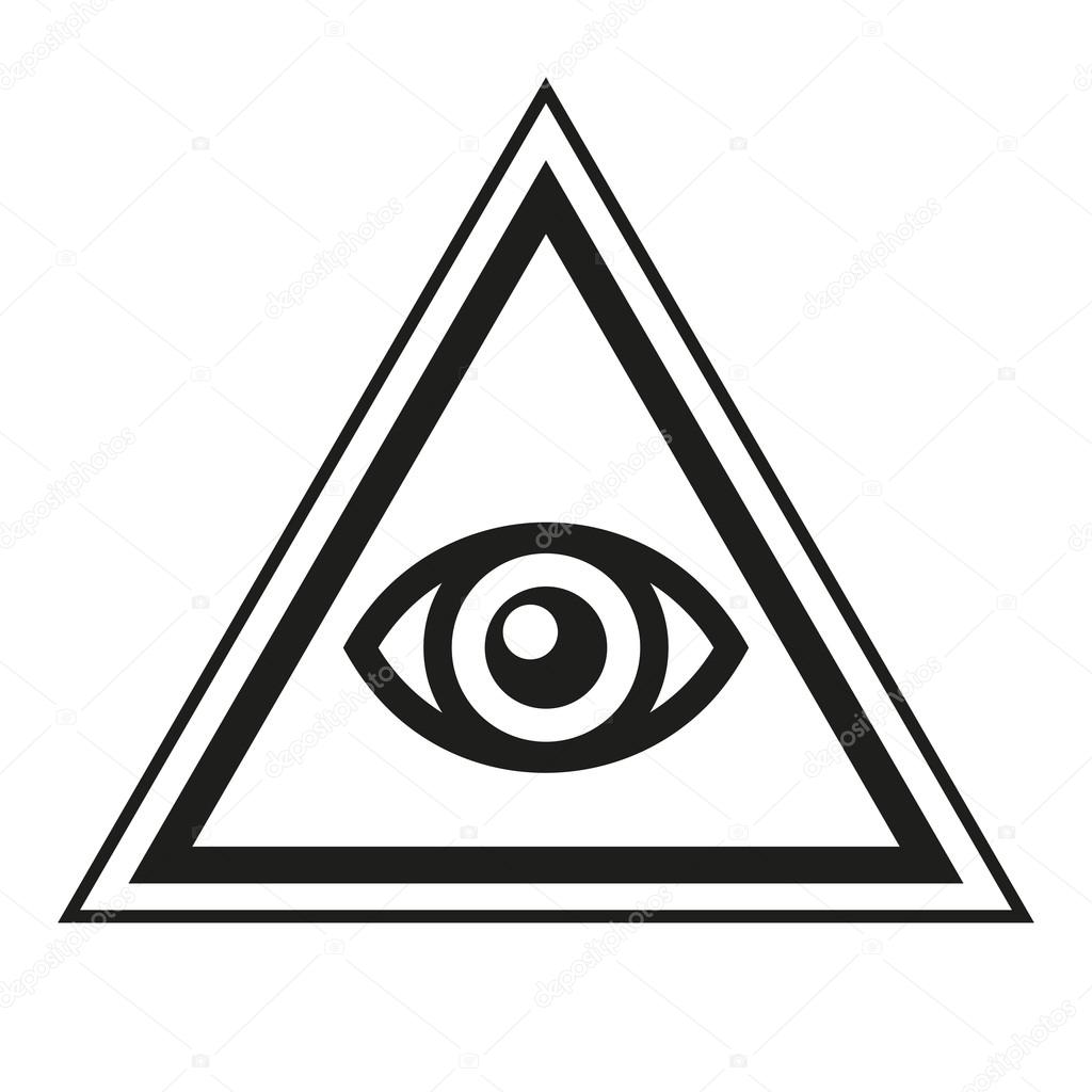 Масонский символ. Икона "Взгляд изнутри пирамиды". Вектор ...
 Масонский Знак Глаз