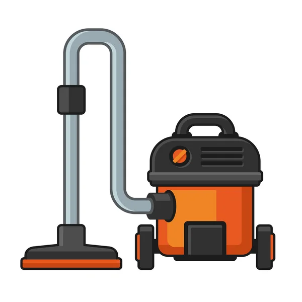 Vacuum Cleaner on White Background. Vector — Διανυσματικό Αρχείο