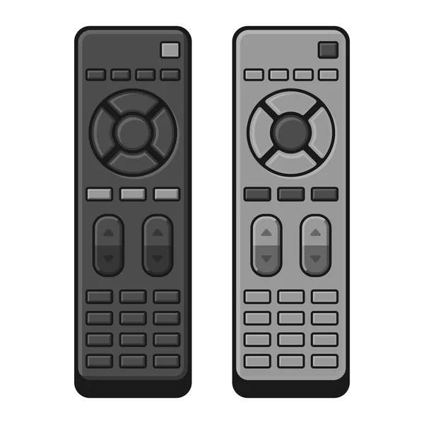 TV Remote Control Set no fundo branco. Vetor — Vetor de Stock