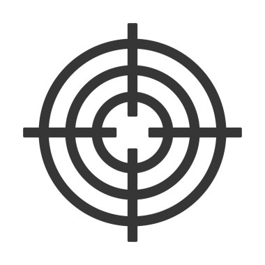 Beyaz arka plan üzerinde izole hedef simgesini çekim. Vektör