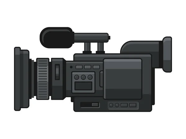 Ícone de gravador de câmera de vídeo digital profissional. Vetor —  Vetores de Stock
