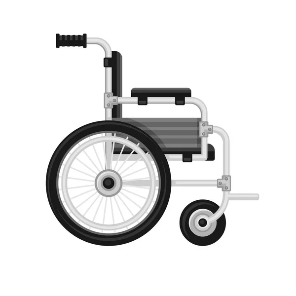 Icona medica su sedia a rotelle su sfondo bianco. Vettore — Vettoriale Stock