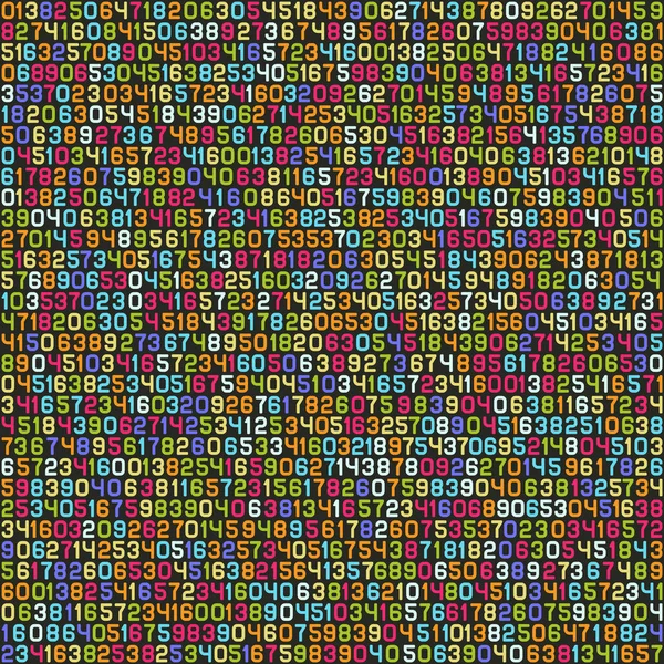 Бесшовные Цветной десятичный компьютерный код Фон Обои. Вектор — стоковый вектор