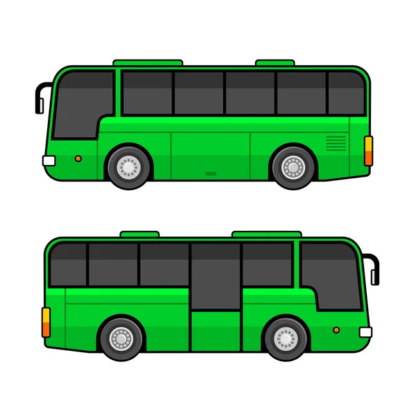 Шаблон зеленого автобуса встановлено на білому тлі. Векторні — стоковий вектор