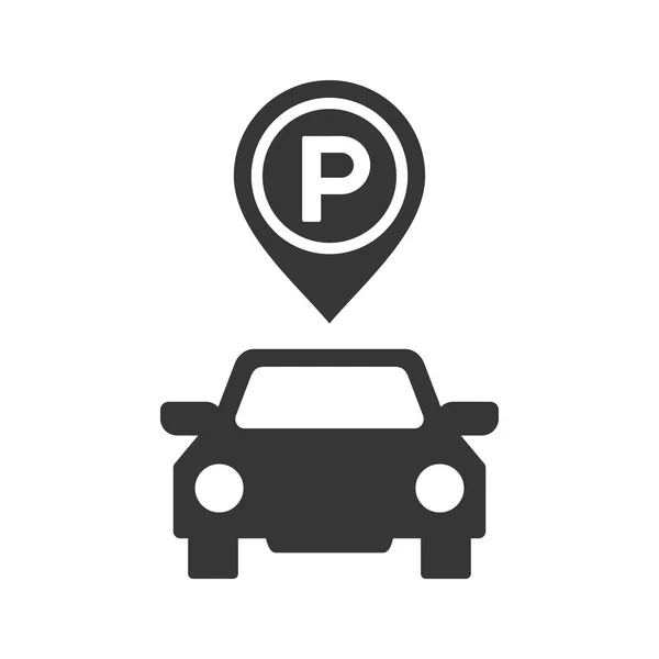 Ícone de estacionamento em fundo branco. Vetor — Vetor de Stock