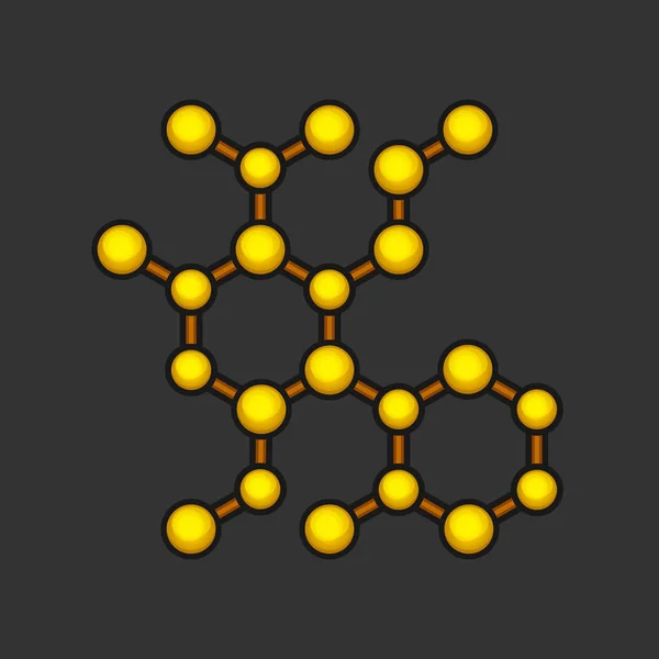 Значок абстрактної молекули на темному тлі. Векторні — стоковий вектор