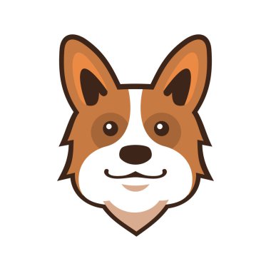 Galce Corgi Pembroke. Karikatür tarzı vektör