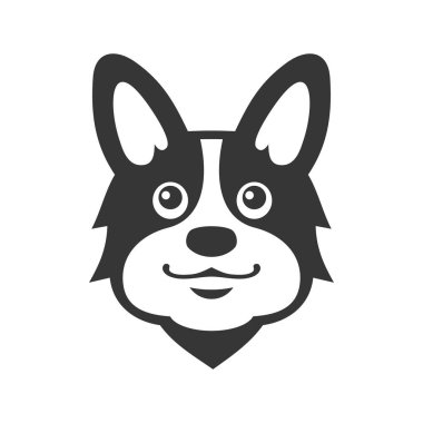 Galce Corgi Pembroke. Karikatür tarzı vektör
