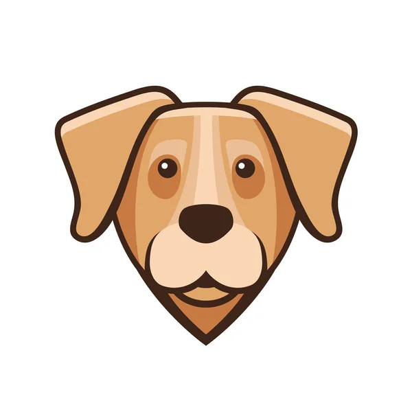 Labrador Retriever Dog Head Icon. Vector — Stock Vector