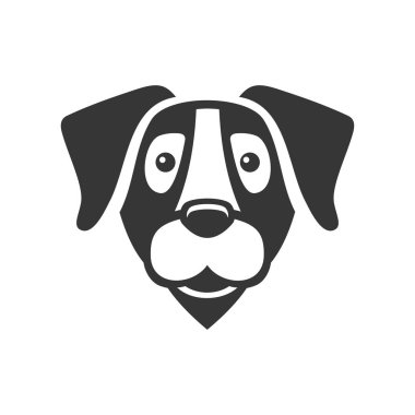 Labrador Retriever köpek kafa simgesi Logo. Vektör