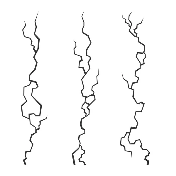 Scheuren-Set muren op witte achtergrond. Vector — Stockvector