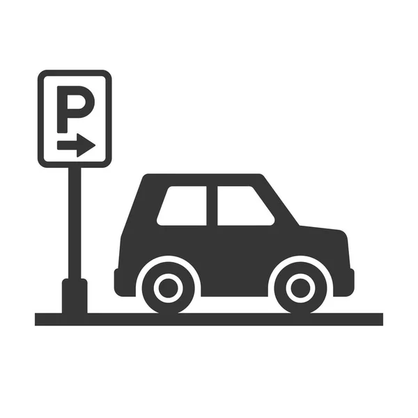 Autó parkolóóra ikonra a fehér háttér előtt. Vektor — Stock Vector