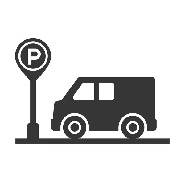 Autó parkolóóra ikonra a fehér háttér előtt. Vektor — Stock Vector