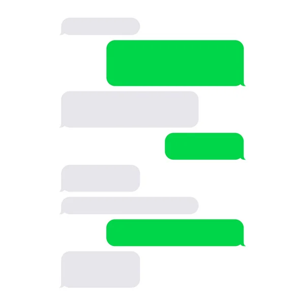 Servicio de mensajes cortos SMS Blank Bubbles Set. Vector — Vector de stock