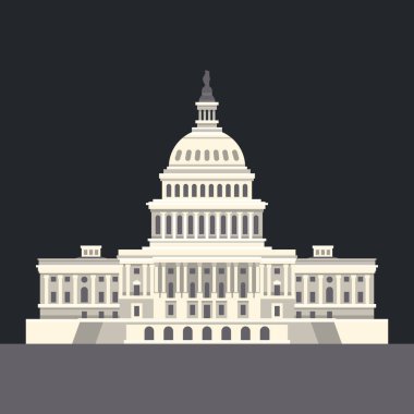 Bizim Ulusal başkenti Washington, Dc. Amerikan dönüm noktası. Vektör
