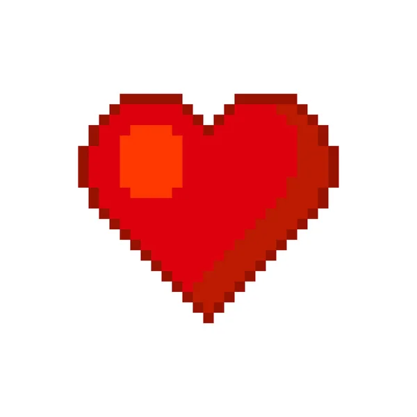 Heart. Pixel Art Style. Vector — Stock Vector