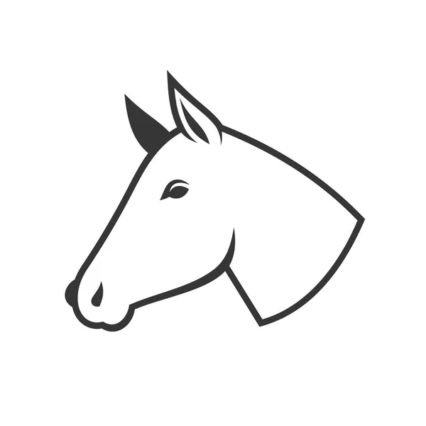 Horse Head pictogram Logo. Vector — Stockvector