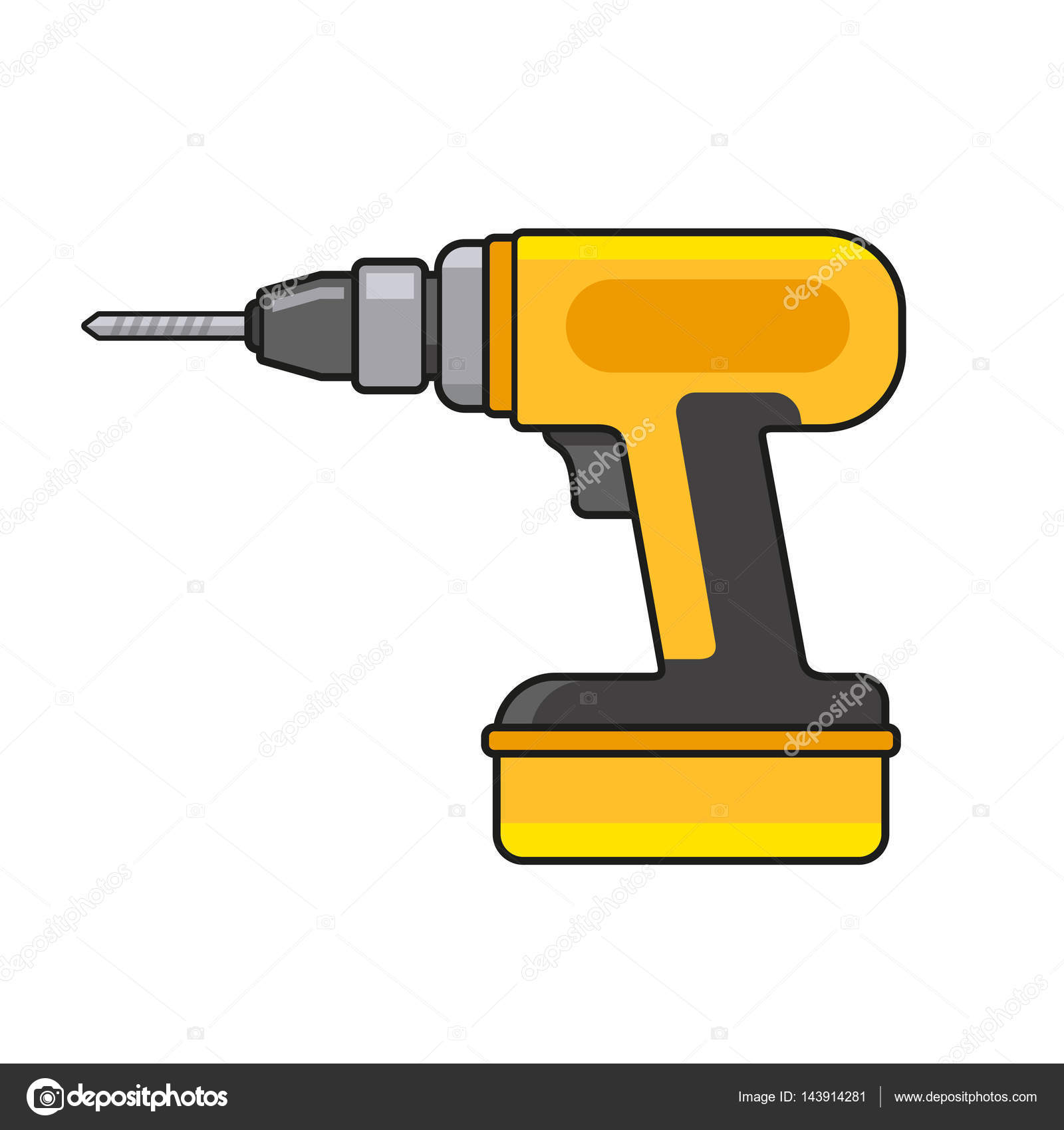 Electric Hand Drill Icon. Vector Stock Illustration by ©in8finity ...
