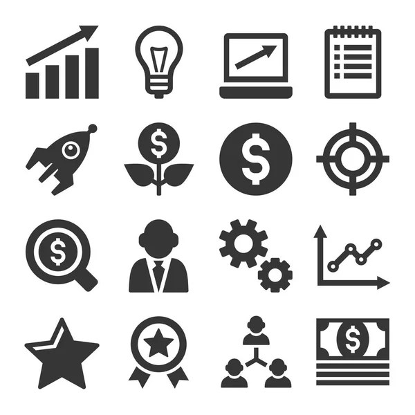 Start-up business Icons Set. Vettore — Vettoriale Stock