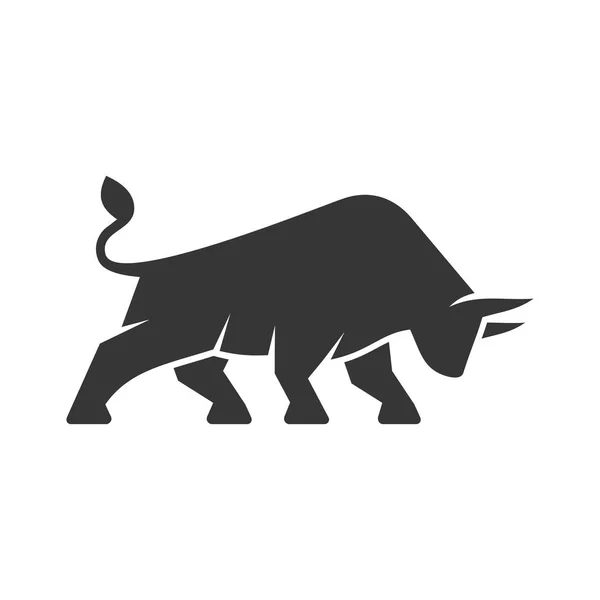 Logo Bull. Icono de negocios sobre un fondo blanco — Vector de stock