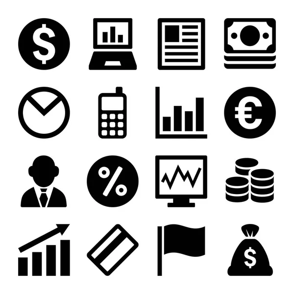 Geld pictogram ingesteld — Stockvector