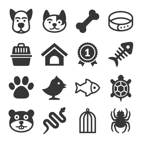 Haustiere Symbole gesetzt — Stockvektor