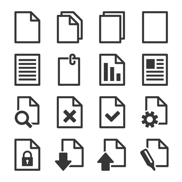 Conjunto de iconos de documento — Vector de stock
