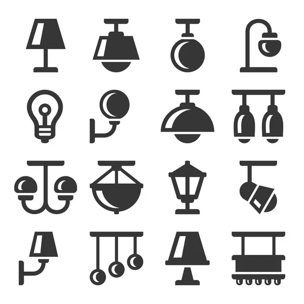 Set icone lampada — Vettoriale Stock