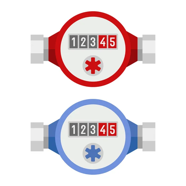 Water Meter Icon Set. Vector — Stockvector