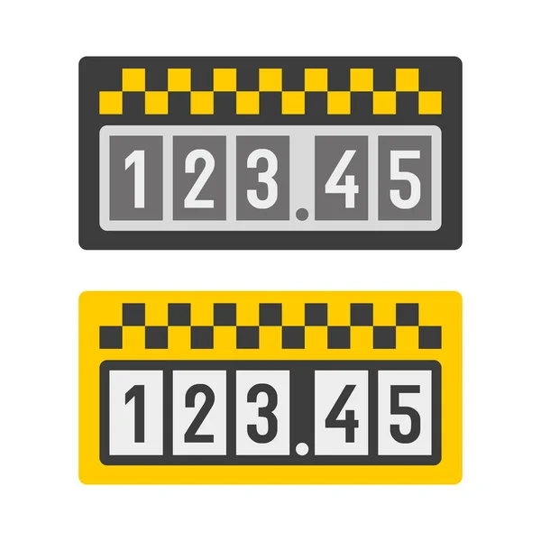 Taximeter Icon Set. Vetor —  Vetores de Stock