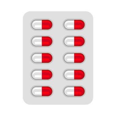 Blister hapları ile. Vektör