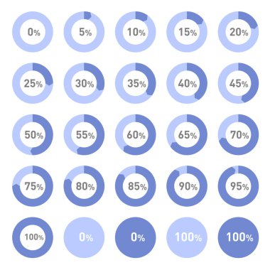 Daire diyagram pasta grafikler Infographic öğeleri. İlerleme tekerlek vektör