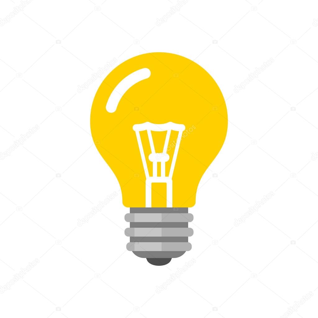 Light Bulb Icon. Flat Style Vector — Stock Vector © in8finity #159665632