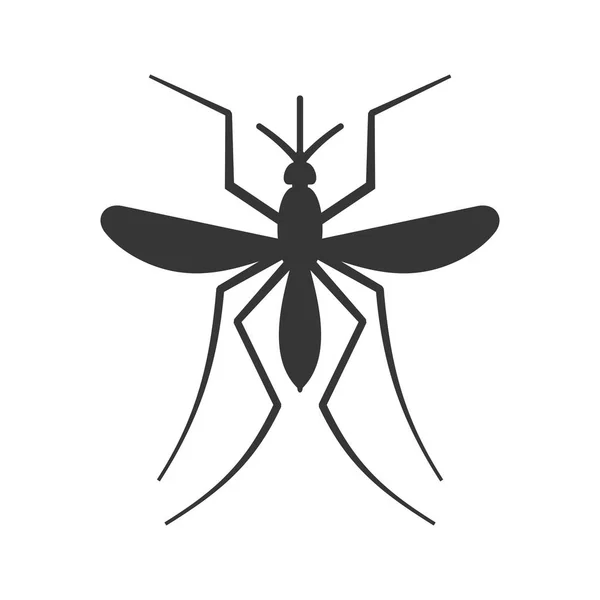 蚊子在白色背景上的图标。矢量 — 图库矢量图片