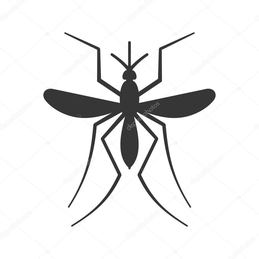 Mosquito Icon on White Background. Vector illustration