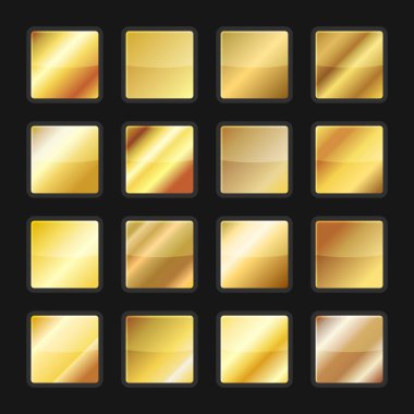 Altın gradyan arka plan özellikleri ayarlayın. Vektör