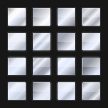 Gümüş arka plan degrade doku kümesi. Vektör