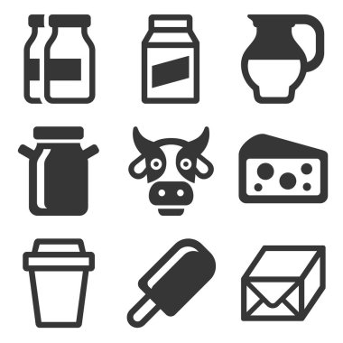 Süt Icons set
