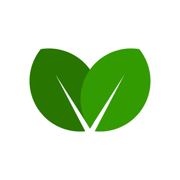 Icône Feuille Verte. Logo écologique simple. Vecteur — Image vectorielle