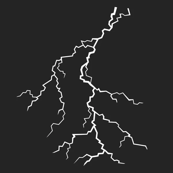 Lightning Bolt na ciemnym tle. Thunderbolt. Wektor — Wektor stockowy