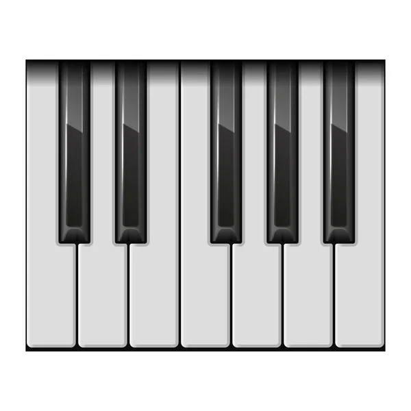 Toetsen van de piano een octaaf. Vector — Stockvector