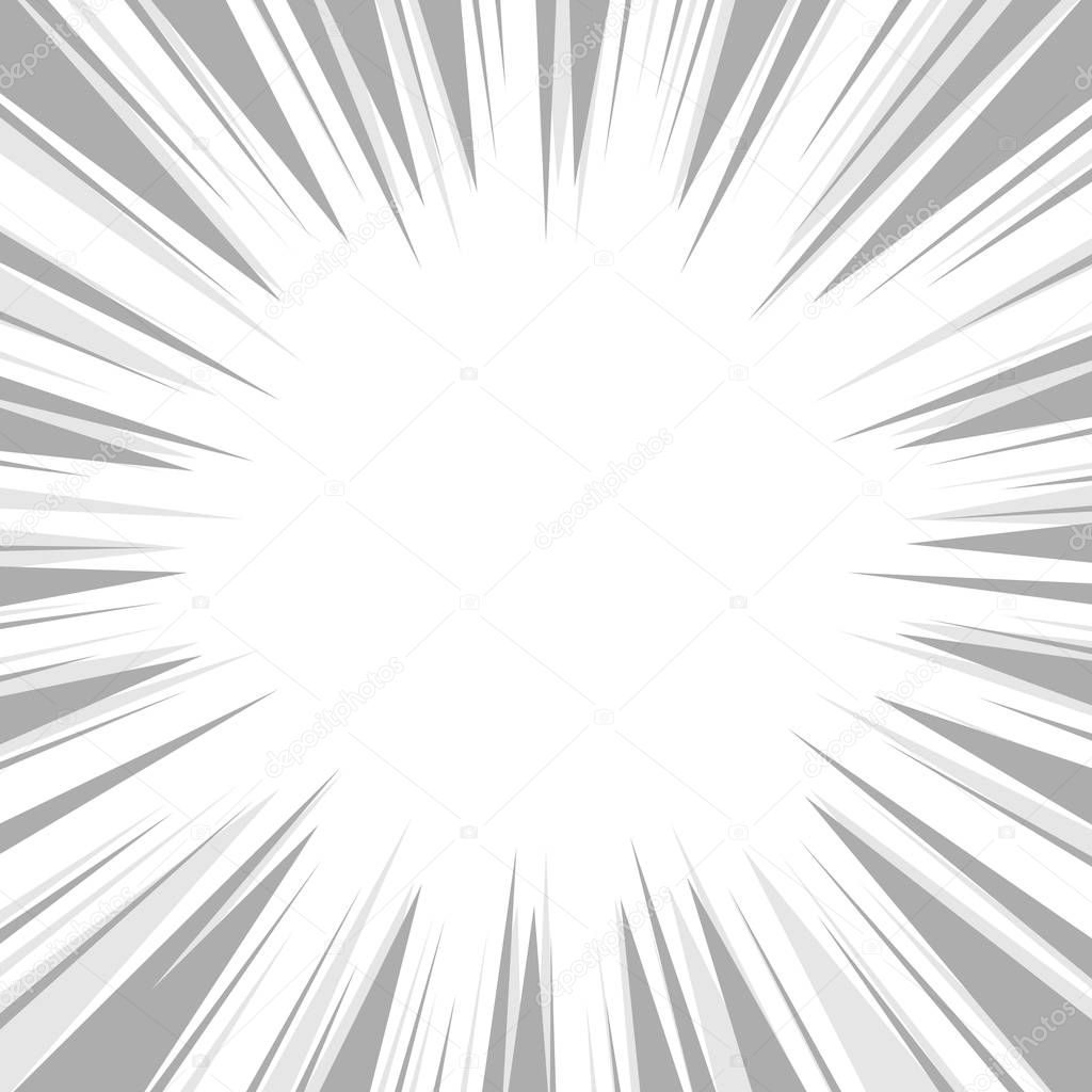 Comic Book Flash Explosion Radial Background. Vector