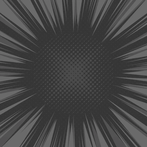 Comic Book Flash Explosion Radial Background (en inglés). Vector — Archivo Imágenes Vectoriales