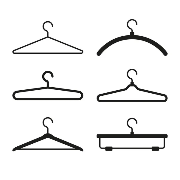 Conjunto de ícones de cabide de roupas. Vetor —  Vetores de Stock