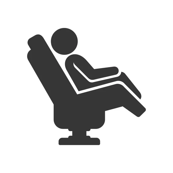 Silla de masaje icono sobre fondo blanco. Vector — Vector de stock